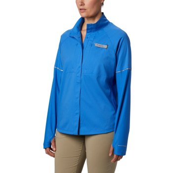 Columbia PFG Ultimate Catch ZERO Long Sleeve Hybrid, Camisa Azules Para Mujer | 145629-PBL